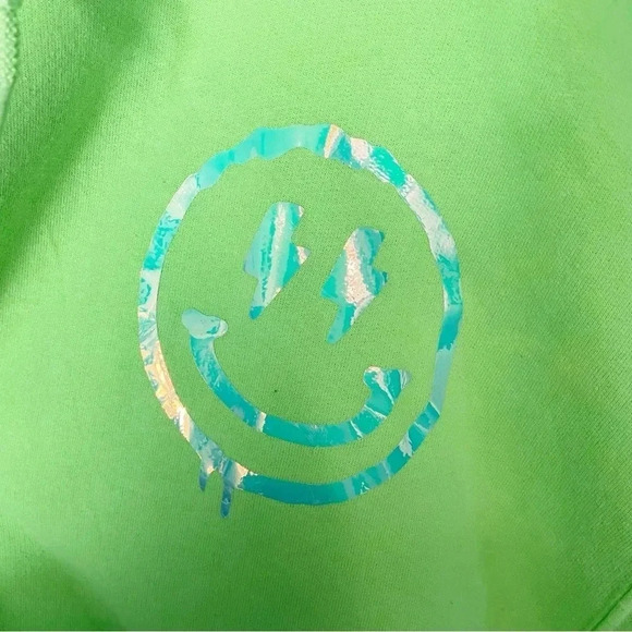 Doing My Best Unisex Fleece Fluorescent Green Printed Hoodie Size 2XL - Picture 4 of 9